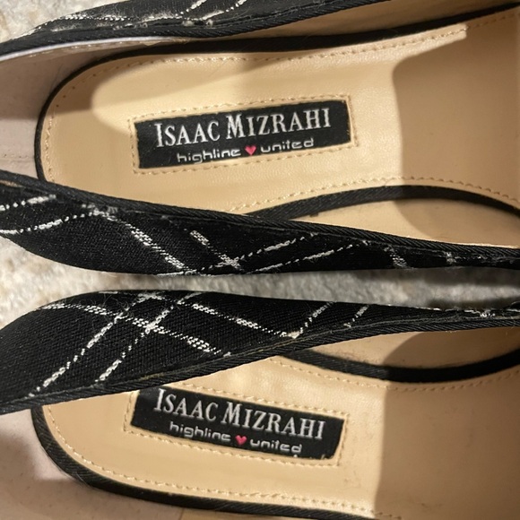 Isaac Mizrahi Season Black and White Bow Slip on Loafers Size 8M Like New! - Picture 3 of 9